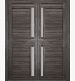 Esta Vetro Gray Oak Double doors