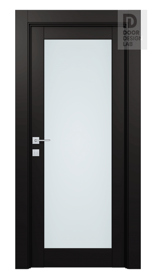 Modern interior door Avon 207 Vetro Black Matte for $349.00 | Door ...