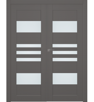 Leti Vetro Gray Matte Double doors