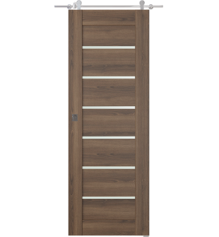 Avon 07-02 Vetro Pecan Nutwood Barn doors