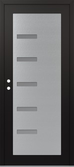 Diamond C8 36" x 80" black/white frosted Glass Panel stainless steel RHI