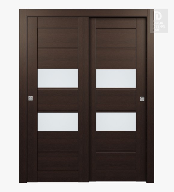 Dessa Vetro Veralinga Oak Modern Interior Bypass Doors by Belldinni