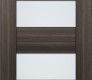 Modern Interior DOOR SLAB DELLA VETRO GRAY OAK 30" X 92 1/2" X 1 9/16" FROSTED GLASS