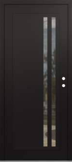 Diamond C6 36" x 80" black/black clear Glass Panel black LHI