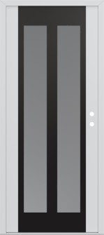 Diamond C14 36" x 80" white/white frosted Glass Panel black LHI