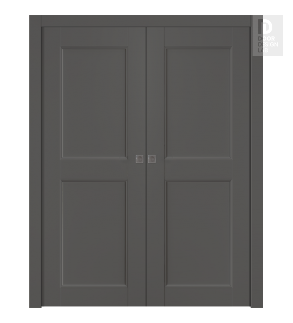 Oxford Uno 07 Rn Gray Matte Double pocket doors