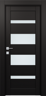 DOOR SLAB AVON 07-01 VETRO BLACK MATTE 32" X 84" X 1 3/4"