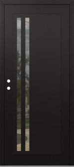 Diamond C6 36" x 80" black/black clear Glass Panel black RHI