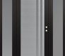 Modern Steel Front Door Diamond C6 64" x 80" black/white frosted Glass Panel stainless steel LHI with 2 Sidelites frosted Glass