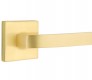 Emtek breslin door lever with square rosette privacy right hand satin brass (us4) 5210