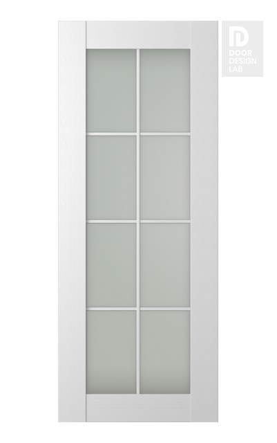 Palladio 8 Lite Vetro Bianco Noble Slab doors