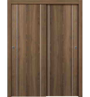 Optima 2U Pecan Nutwood Bypass doors