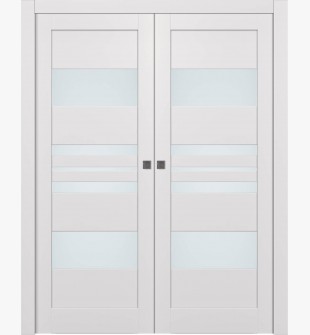 Romi Vetro Snow White Double pocket doors