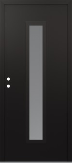 DIAMOND A11 36" X 80" BLACK/WHITE FROSTED GLASS PANEL BLACK RHI