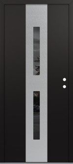 DIAMOND A6 36" X 80" BLACK/BLACK MIRRORED GLASS PANEL STAINLESS STEEL LHI