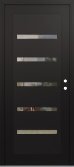 Diamond C7 36" x 80" black/black clear Glass Panel black LHI