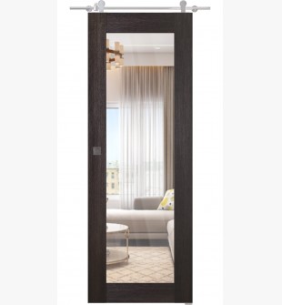Avon 207 Clear Vetro Veralinga Oak Barn doors