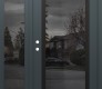 Modern Steel Front Door Diamond C1 52" x 80" anthracite/anthracite mirrored Glass Panel black RHI with Sidelite mirrored Glass