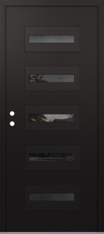 Diamond D4 36" x 80" black/black mirrored Glass Panel black RHI