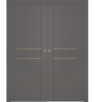 Avon 01 2Hn Gold Gray Matte Double pocket doors