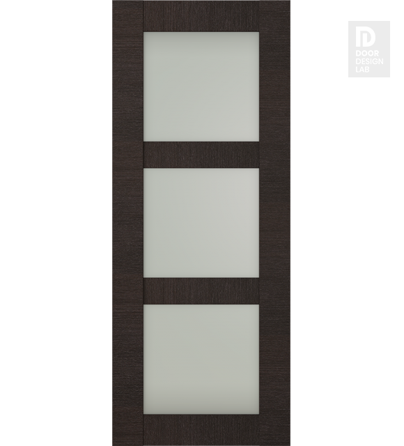 Modern Interior NDOOR SLAB AVANTI 3 LITE VETRO BLACK APRICOT 18" X 92 1/2" X 1 3/4" TEMPERED FROSTED GLASS
