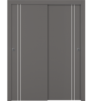 Optima 2V Gray Matte Bypass doors