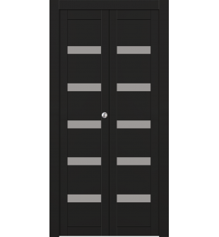 Leora Vetro Black Matte Bi-folding doors