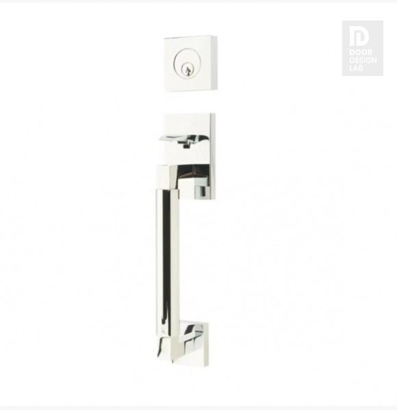 EMTEK HERCULES SMOOTH SECTIONAL DUMMY 4204 POLISHED CHROME US26 for Steel Front Doors