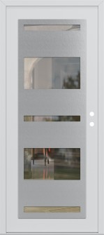 Diamond C10 36" x 80" white/white clear Glass Panel stainless steel LHI