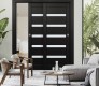 Leora Vetro Black Matte Bypass doors