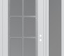 Modern Steel Front Door Diamond C16 48" x 96" white/white frosted Glass Panel stainless steel LHI with Sidelite and Transom frosted Glass