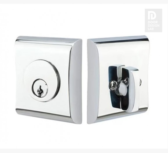 EMTEK NEOS DEADBOLT DOUBLE CYLINDER 8375 POLISHED CHROME US26 for Steel Front Doors