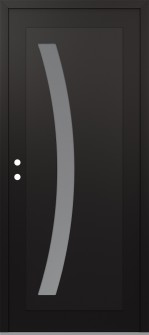 Diamond C4 36" x 80" black/white frosted Glass Panel black RHI