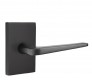 Modern Steel Front Door EMTEK ATHENA LEVER WITH MODERN RECTANGULAR ROSETTE DUMMY FLAT BLACK (US19) 5052