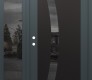 Modern Steel Front Door Diamond C4 48" x 80" anthracite/anthracite mirrored Glass Panel black RHI with Sidelite mirrored Glass
