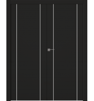 Optima 2U Black Matte Double doors