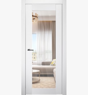 Smart Pro 207 Clear Vetro Polar White Single Doors