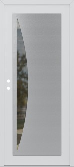 Diamond C13 36" x 80" white/white clear Glass Panel stainless steel RHI