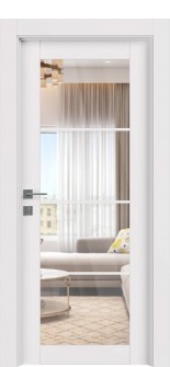 Smart Pro 4 Lite Clear Vetro Polar White Single Doors