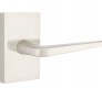 Emtek athena door lever with square rosette passage right hand satin nickel (us15) 5110