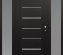 Modern Steel Front Door Diamond C11 60" x 80" black/white frosted Glass Panel black LHI with 2 Sidelites frosted Glass