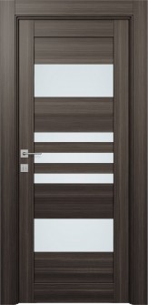 Leti Vetro Gray Oak Single Doors