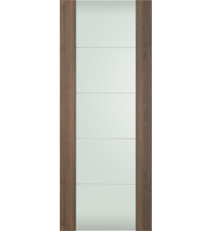 Avon 202 4H Vetro Pecan Nutwood Slab doors