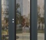Modern Steel Front Door Diamond C1 60" x 80" anthracite/anthracite clear Glass Panel black RHI with 2 Sidelites clear Glass