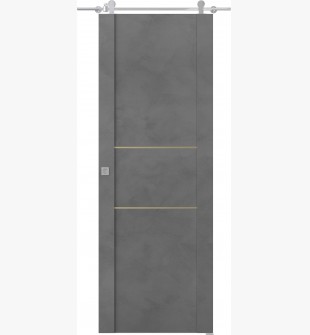 Avon 01 2H Gold Dark Urban Barn doors