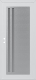 Diamond C6 36" x 80" white/white frosted Glass Panel stainless steel RHI