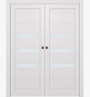 Dora Vetro Snow White Double pocket doors