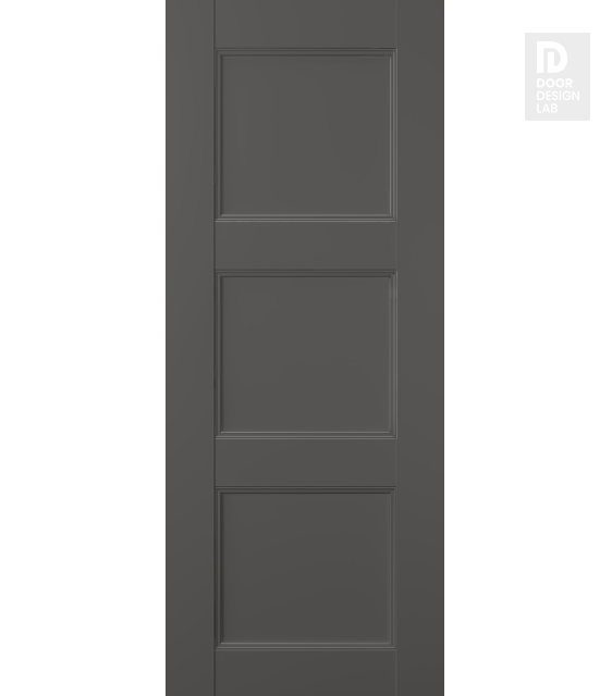 DOOR SLAB OXFORD UNO 07 2RN GRAY MATTE 28" X 84" X 1 3/4"