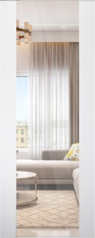 DOOR SLAB SMART PRO H3G CLEAR VETRO POLAR WHITE 30" X 84" X 1 3/4" TEMPERED CLEAR GLASS