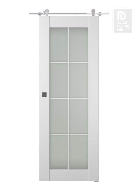 Smart Pro 8 Lite Vetro Polar White Barn doors